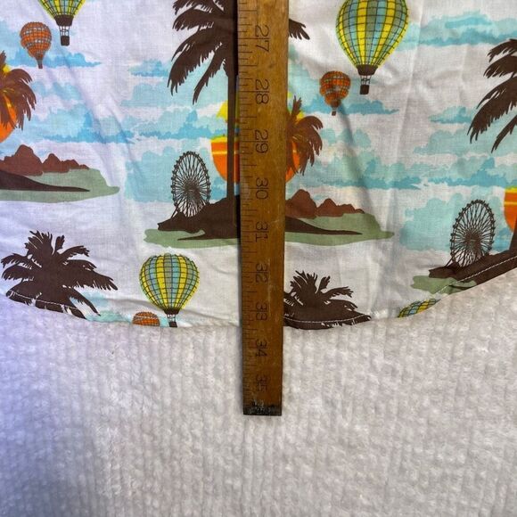 Coachella Music Festival Multicolor Hot Air Balloon Cotton Button Up Shirt Large - Picture 8 of 8